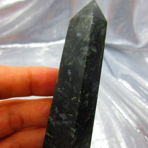 Astrophyllite Polished Tower Generator Crystal Meditation Tool - Picture 8 of 8